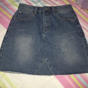 High Waisted Denim Skirt